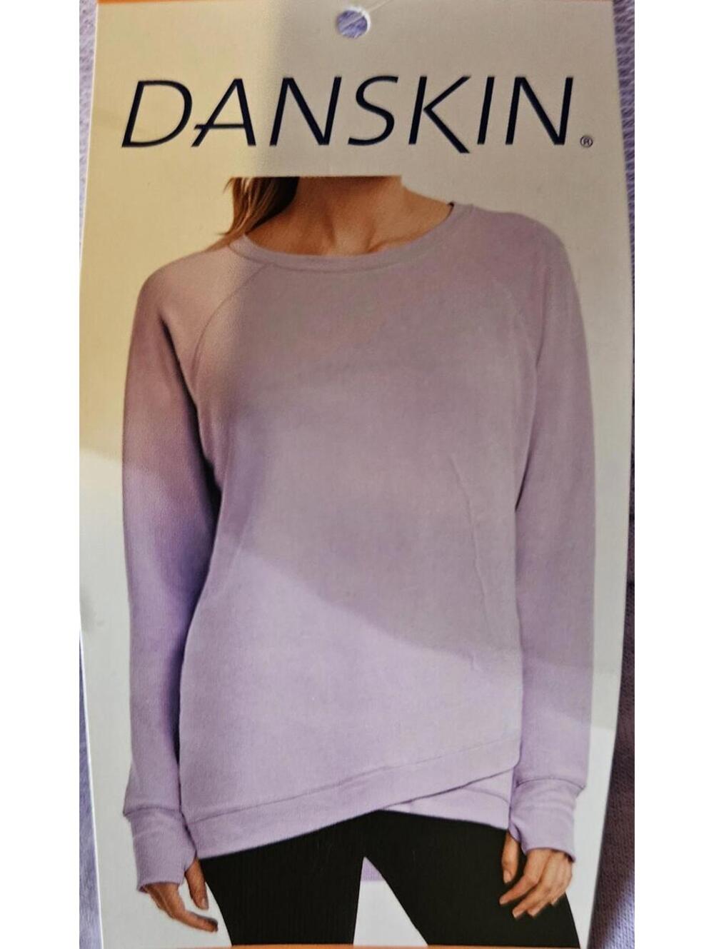 Women's XXL Danskin Long Sleeve Crossover Lavendar Top Sweatshirt 2XL